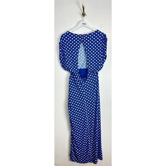 FREE PEOPLE Lakeside Mini Printed Dress in Bluebell Combo Hearts Size Large - Picture 10 of 14